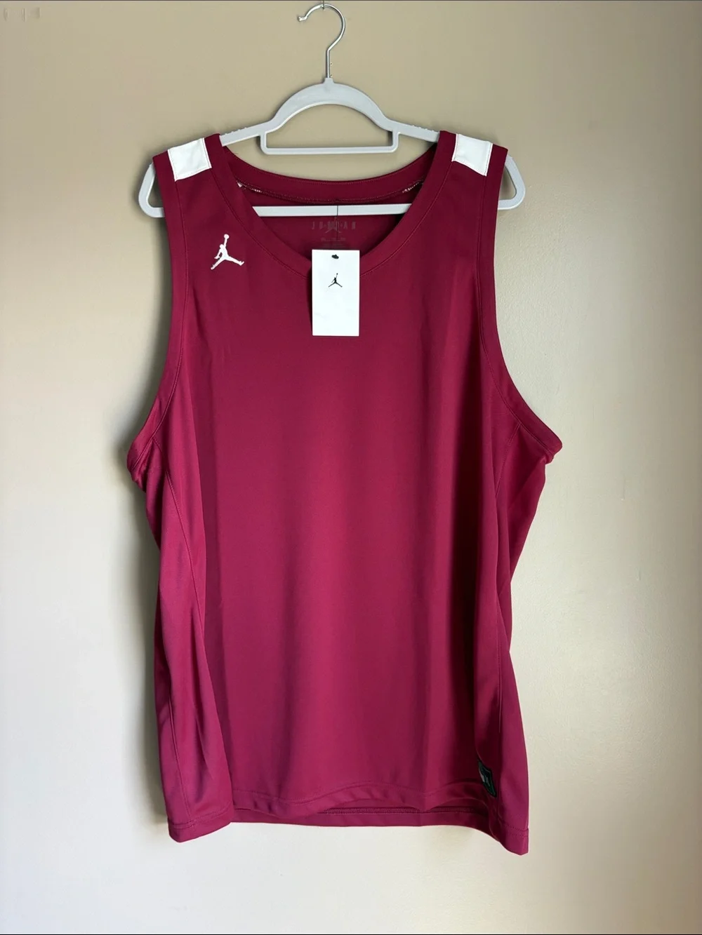 Jordan Men’s Maroon Tank Top with White Accents
